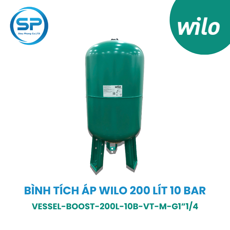 Bình tích áp Wilo 200 Lít 10 Bar