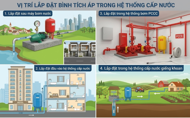 Lắp Đặt Bình Tích Áp Đúng Vị Trí – Tối Ưu Hiệu Suất Hệ Thống