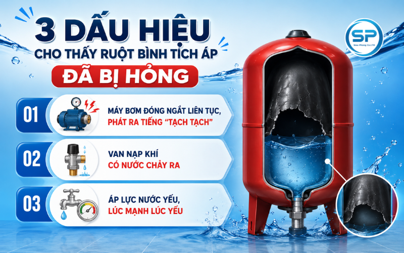 3 Dấu Hiệu Cho Thấy Phải Thay Ruột Bình Tích Áp